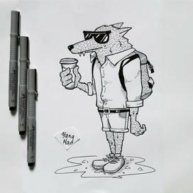 Волк хипстер