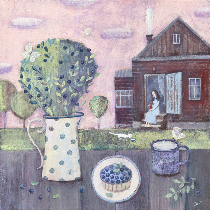 Черника с молоком