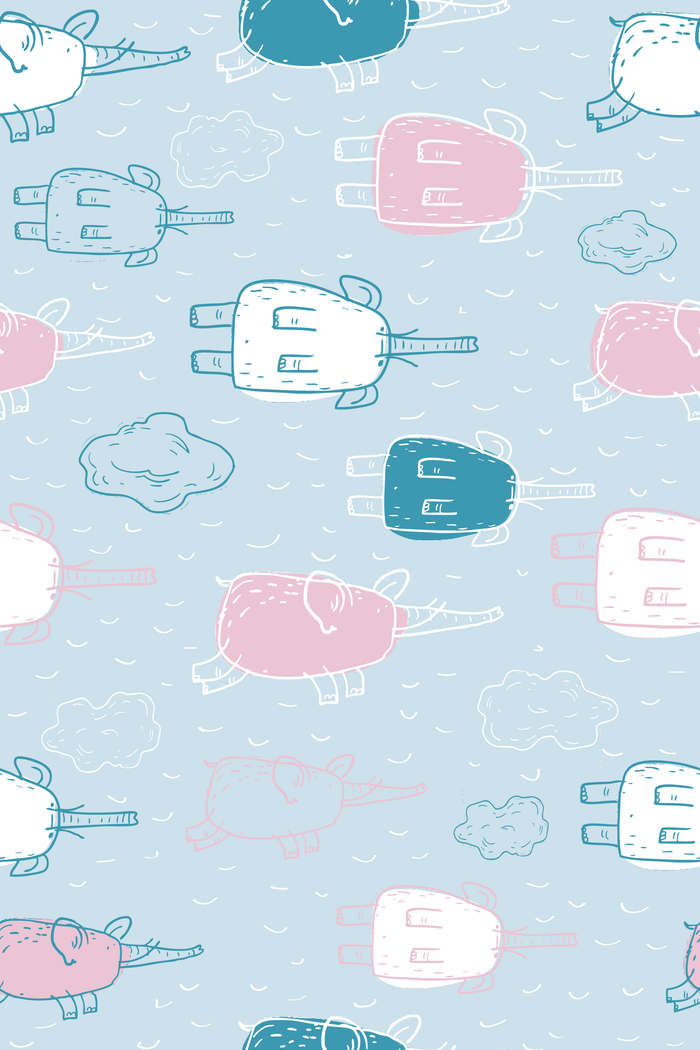 Паттерн "Слоники" для детской одежды