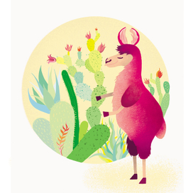 Цветочная лама