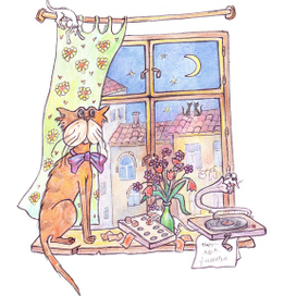 Грустный  кот