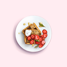 Вафельный завтрак