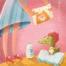 К стихотворению "Мой любимый крокодил" К. Валаханович