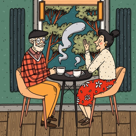 Открытка для кофейни