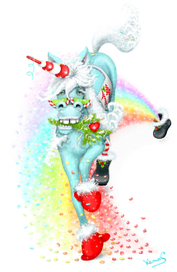 Слегка синий конь