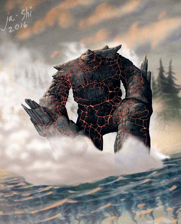 каменный монстр из книги "Лысый ёжик и тайный мир"