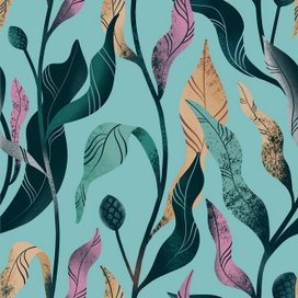 Бесшовный растительный паттерн 