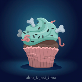 Капкейк "Зомби"