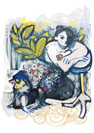 Портрет Нюры с обезьянкой.