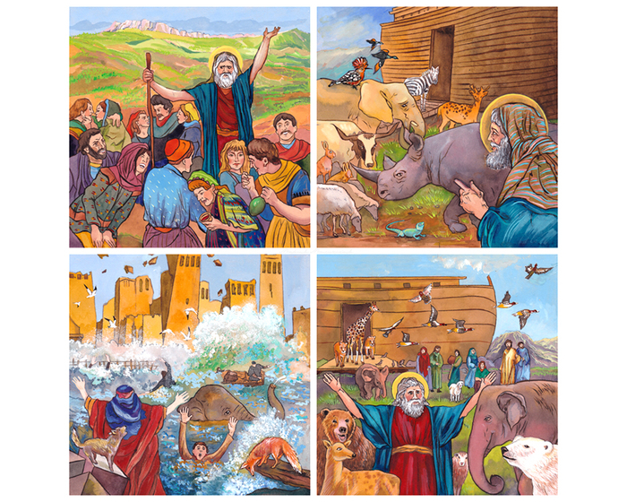 Иллюстрации из книги о пророке Ное