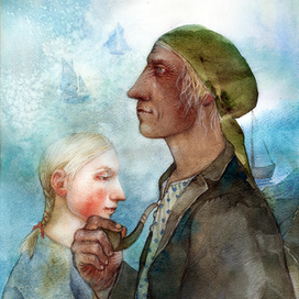 Моя бабушка курит трубку. 