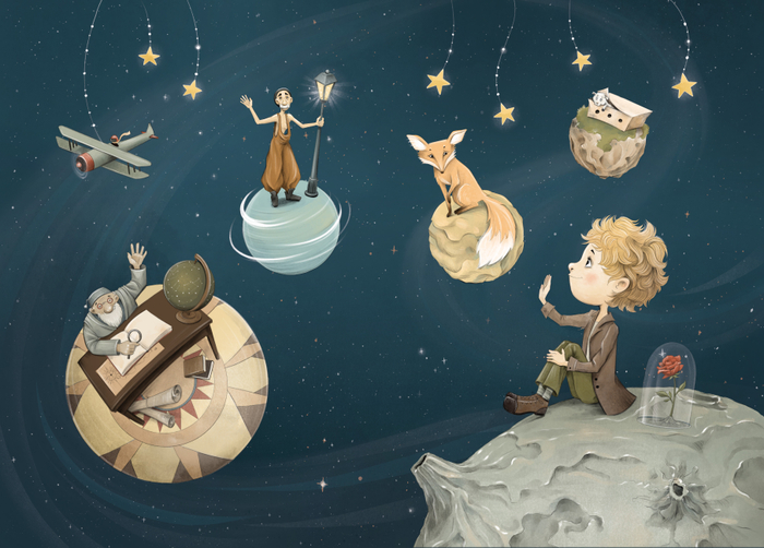 Иллюстрация по мотивам "Маленького принца"