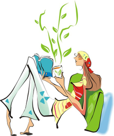 Девушка с чаем