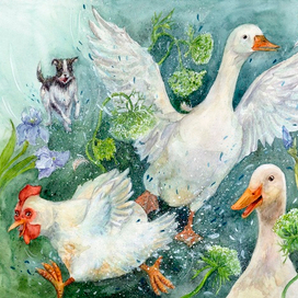 Возвращение птиц домой "Переполох во дворе"