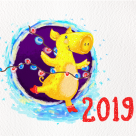 Новый год желтой свиньи