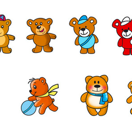 Мишки, персонажи