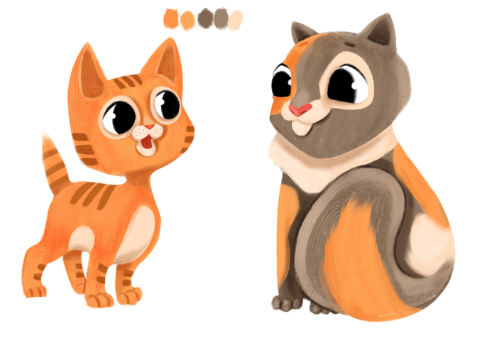 Мама Кошка и дитенок Котенок