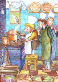 Карлик-нос готовит