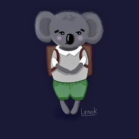 грустный коала