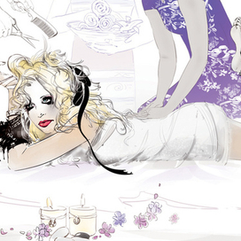 Кортни Лав заливает горе в салоне СПА процедурр