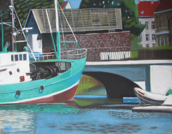 Гданьск. Мост. 2015. т.б., пастель, 50х65