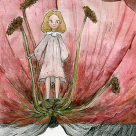 Иллюстрация к сказке "Дюймовочка"