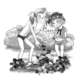 Череп в клубнике