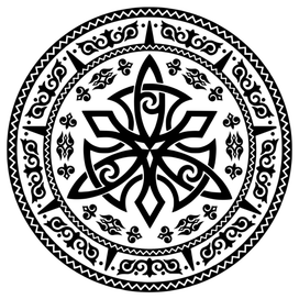 Circassian Adyghe ornament circle