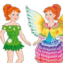 бумажная кукла фея 1