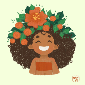 Букет на голове