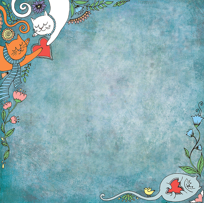 Лист скрап-бумаги из коллекции "Мур-мур"