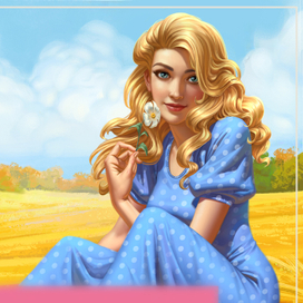 Девушка в поле. A girl in a field.