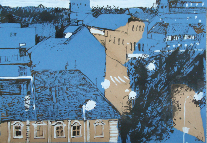 лист из "Сербского альбома" 2013, 30х40