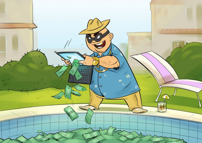 Богач и бассейн