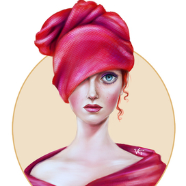 красный портрет