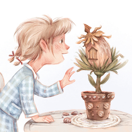 Иллюстрация для книги "Майсси из цветочного домика"