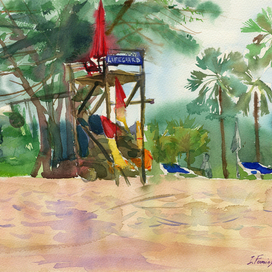 спасатели на пляже