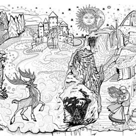 дудл раскраска