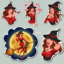 Персональные стикеры для Telegram "Ведьмесса"