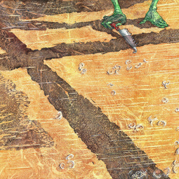 Иллюстрация к белорусской народной сказке «Баран бок абадран»