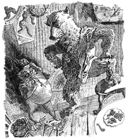 Волшебный медведь и не менее волшебный гном :) иллюстрация к детской книже