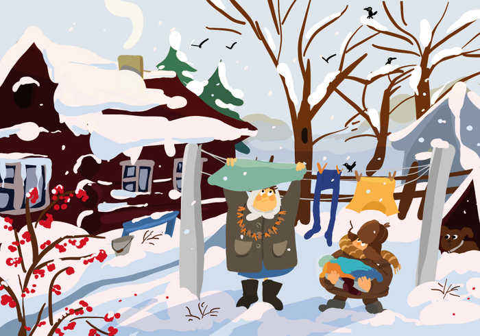 Зимние радости в деревне