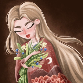 Дева с цветами