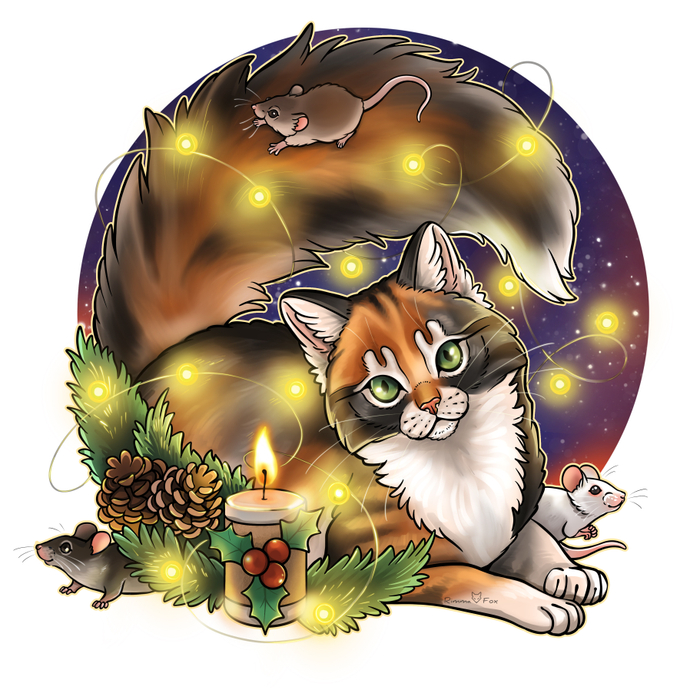 Счастливая кошка