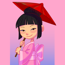 Девочка с зонтиком 