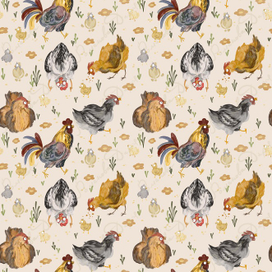 Паттерн бесшовный «курочки»