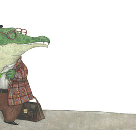 Иллюстрация к сказке Джанни Родари "Все началось с крокодила"