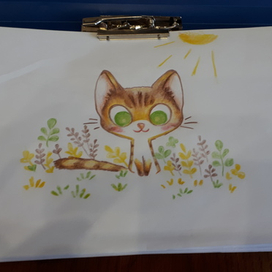 Котенок в поле
