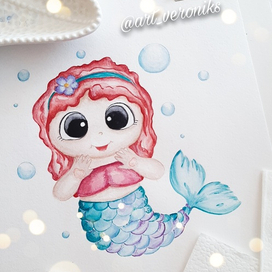 Акварельная русалка