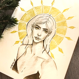 Скетч девушки